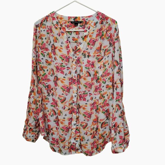 Top Zac & Rachel Taille PS Imprimé Floral Boho - Style Laitière Rétro Et Féminin